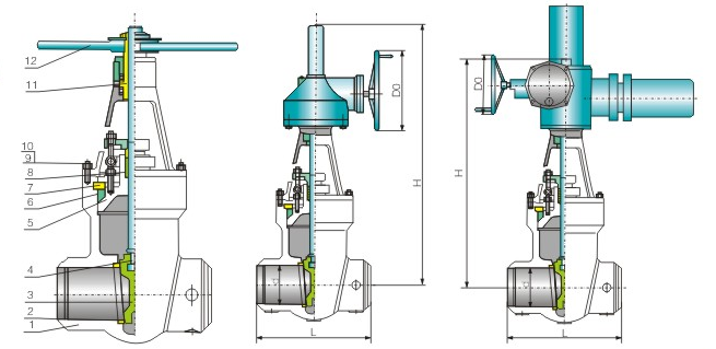 美(měi)标電(diàn)站閘閥結構圖