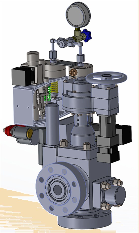 氣井遠程控(kòng)壓急斷裝(zhuāng)置三維圖(tú)示